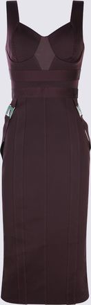 Elisabetta Franchi Dark Red Midi Dress