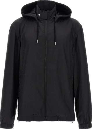 Alexander McQueen Black Jacquard Hood Jacket