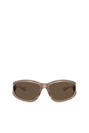 Diesel Rectangular sunglasses in acetate - Sunglasses - Unisex - Brown