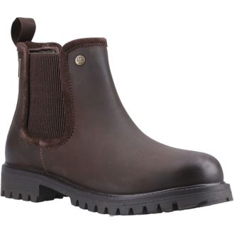 Hunter Canna Dealer Boot Leather Womens Brown Flat Chelsea Boots - Size UK 6