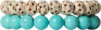 Chan Luu Womens Lana Bracelet Set In Turqoise