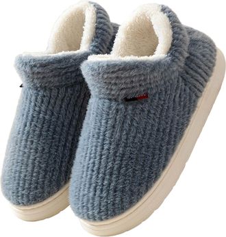 Generic Womens Plush Cloud Slippers,Cozy Fleece-Lined House Shoes Warm Winter Booties with Non-Slip Sole, Slippers Women Ladies for Indoor/Outdoor Use