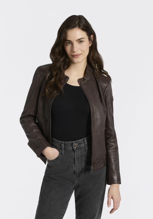 Mauritius Lederjacke MAURITIUS MWYouvie, Damen, Gr. 4XL (48), braun, Obermaterial: 100% Schafsleder. Futter: 100% Polyester. &Auml;rmelfutter: 100% Polyester, unifar