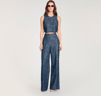 Sandro Sequin crop top