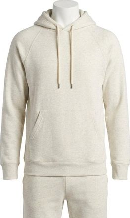 Faherty High Standard Fleece Long Sleeve Hoodie In Antique Ivory Heather