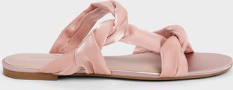 Charles & Keith Ruched-Strap Slide Sandals