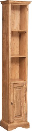 Biscottini International Peque&ntilde;a Biblioteca De Madera Maciza De Tilo Acabado Con Efecto Nogal 40x30x196 Cm