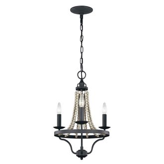 Netlighting Feiss Nori Multi Arm Chandelier Dark Weathered Zinc with Driftwood Grey