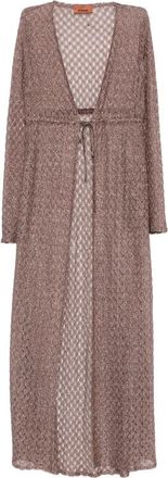 Missoni Tie-waist Textured Cover Up Coat