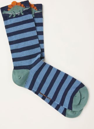 Fat Face FatFace Navy Dinosaur Socks