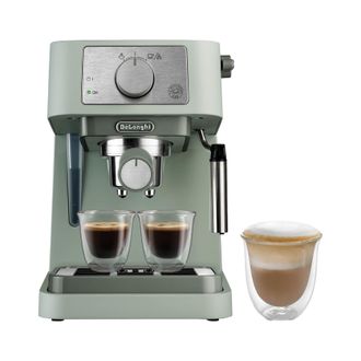 DeLonghi Stilosa Manual espresso coffee machine - Black & Silver in Green