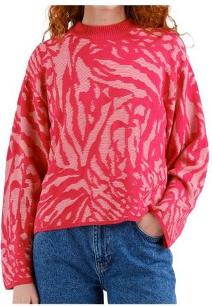 Dedicated Sweater Limhamn Animal Pullover f&uuml;r Damen | rot