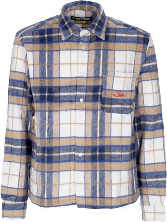 Iuter Century Tartan Flanellen Overhemd Beige - Heren - Casual Overhemden - Veelkleurig - M - Wol - Overhemden