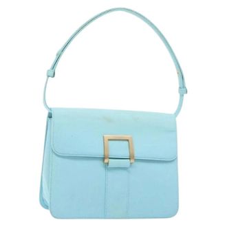 Saint Laurent Pre-owned Shoulder Bags, female, Blue, Size: ONE SIZE Pre-owned Vintage Canvas Shoulder Bag