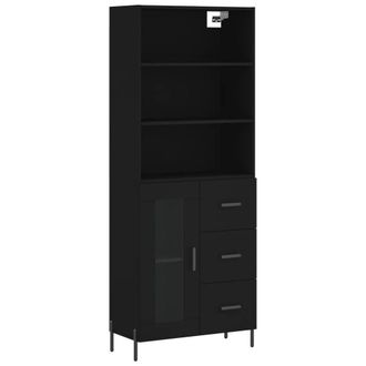 Berkfield Home Highboard Black 69.5x34x180 cm Engineered Wood