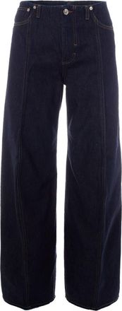 Sportmax Blue Oversized Low Rise Jeans