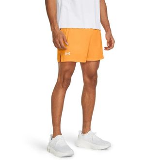 Under Armour Launch Shorts Mens Orange Mesh Lined Drawstring Active UPS1369