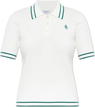 Sporty & Rich Polo - Dames - Polos - Wit - L - Leer - Tops