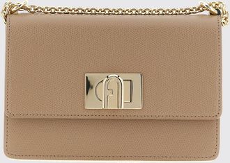 Furla Mini borsa a spalla 1927 in pelle a grana con tracolla a catena