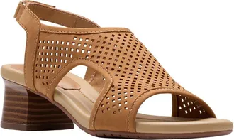 Clarks Desirae Sail Nubuck Heeled Sandal