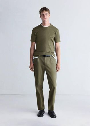Mango Pantaloni regular-fit Thermolite oliva - Uomo - 44 - MANGO MAN