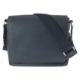 Louis Vuitton Pre-owned Roman PM Taiga Schoudertas - Heren - Pre-owned - Blauw - Maat: ONE Size Leer