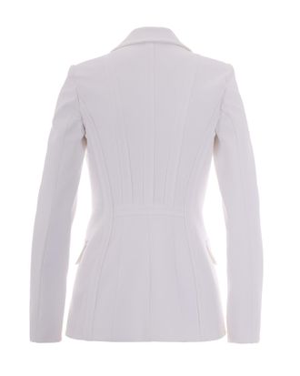 Elisabetta Franchi Stretch Double Cr&ecirc;pe Blazer - White