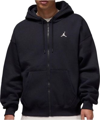 Nike Jordan Brooklyn Fleece Oversized Full-Zip Hoodie Black Sail IB7231-010