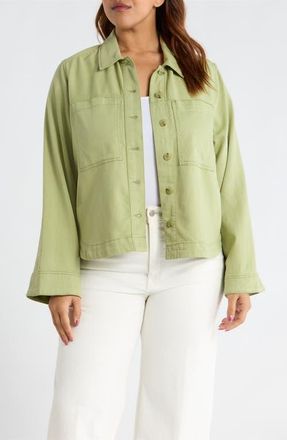 Liverpool L.A. Denim Shacket in Lotus at Nordstrom, Size 1 X