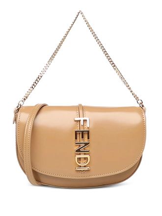 Fendi Fendigraphy chain shoulder bag - Brown