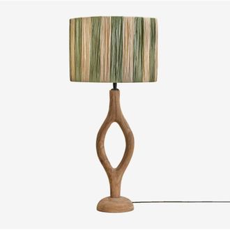 Sklum L&aacute;mpara De Mesa En Madera De Mango Gracia Sklum