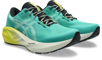 Asics Laufschuh ASICS NOVABLAST 5 TR, Gr. 42,5, aurora gr&uuml;n, light dust, Synthetik, Schuhe Laufschuh