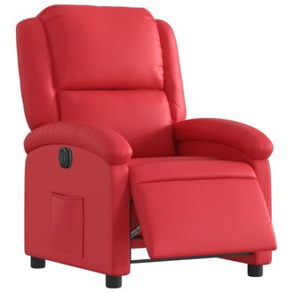 vidaXL Vidaxl - Sill&oacute;n Reclinable El&eacute;ctrico De Cuero Sint&eacute;tico Rojo