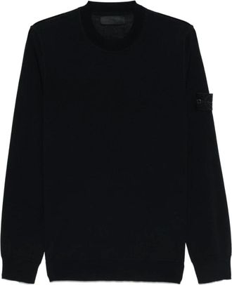 Stone Island Truien & Vesten, Heren, Blauw, M, Wol, Blauwe wollen trui