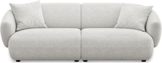 Castlery Auburn Sofa Customized, (Performance Boucle) Light Grey, Spill Resistant, Modular for Sofas by Castlery