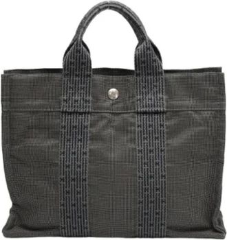 Hermès Pre-owned Tote Bags, female, Black, Size: ONE SIZE Pre-owned Canvas handbags