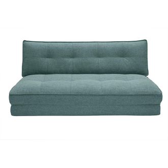 Miliboo Miliboo - Sill&oacute;n De Dos Plazas Convertible En Tela Verde Gris Sally