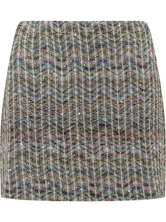 Missoni Multicolor Geometric Above Knee Skirt