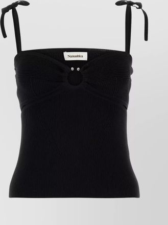 Nanushka viscose blend savera top with sweetheart neckline