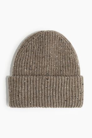 H&M Beanie in Rippstrick - Beige