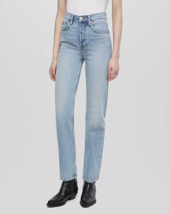 Re/Done 70S Stove Pipe Denim Jeans In Undertow
