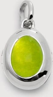 Monica Vinader Sterling Silver August Birthstone Locket Peridot Quartz