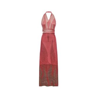 Akep Knitted Dresses, female, Pink, Size: XS Abito Lungo