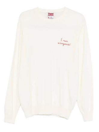 MC2 Saint Barth Maglione girocollo con ricamo - Bianco