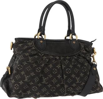 Louis Vuitton Neo Cabby Handbag Denim Black Denim_Jeans Handbag (Pre-Owned)