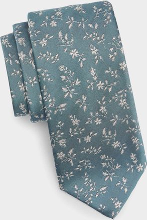 Canali Men & apos;s Floral Woven Silk Tie
