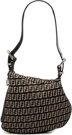 Fendi Pre-owned Fendi Zucchino Canvas Oyster Shoulder Bag Ladies LVSUPR0VN29CM69X