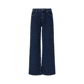 Liu Jo Jeans Rectos Matelass&eacute; con Strass - Jeans - Mujer - Azul - W30