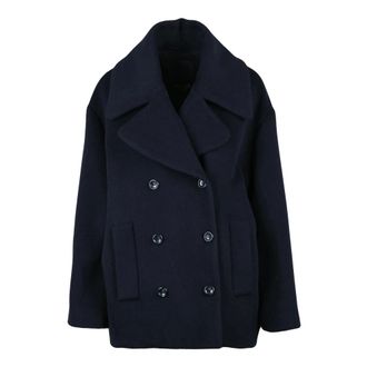 Liu Jo Peacot Coat - female - Liu Jo - Double-Breasted Coats - Blue - S - Coats