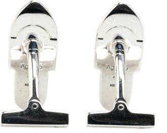 Louis Vuitton Halsketten - 21st Sterling Silver Trunk Latch Cufflinks - Gr. unisize - in Silber - für Damen